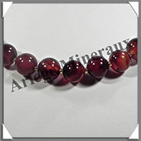 AGATE RUBANNEE - Collier Perles 12 mm - 45 cm - M005