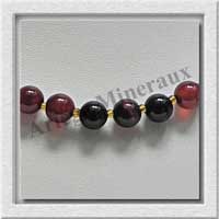 AGATE RUBANNEE - Collier Perles 8 mm - 47 cm - M003