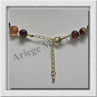 AGATE RUBANNEE - Collier Perles 8 mm - 47 cm - M003