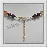 AGATE RUBANNEE - Collier Perles 8 mm - 45 cm - M005