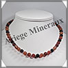 AGATE RUBANNEE - Collier Perles 8 mm - 44 cm - M010 Brsil