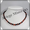 AGATE RUBANNEE - Collier Perles 8 mm - 46 cm - M011 Brsil