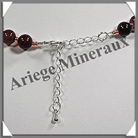 AGATE RUBANNEE - Collier Perles 8 mm - 46 cm - M011