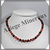 AGATE RUBANNEE - Collier Perles 8 mm - 46 cm - M012 Brsil