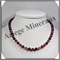 AGATE RUBANNEE - Collier Perles 8 mm - 47 cm - M013