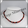 AGATE RUBANNEE - Collier Perles 8 mm - 44 cm - M014 Brsil