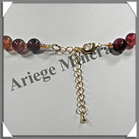 AGATE RUBANNEE - Collier Perles 8  12 mm en dgrad - 45 cm - M002