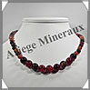 AGATE RUBANNEE - Collier Perles 8  12 mm en dgrad - 45 cm - M003 Brsil