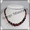 AGATE RUBANNEE - Collier Perles 8  12 mm en dgrad - 43 cm - M005 Brsil