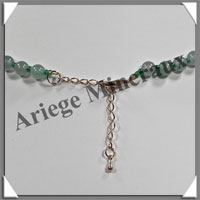 AGATE VERTE et AVENTURINE - Collier Compos - 5 Ovales 25x18 mm - 43 cm - C002