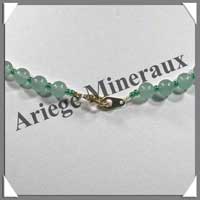 AGATE VERTE et AVENTURINE - Collier Compos - 5 Ovales 25x18 mm - 47 cm - C005