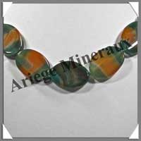 AGATE VERTE et AVENTURINE - Collier Compos - 5 Ovales 25x18 mm - 47 cm - C007