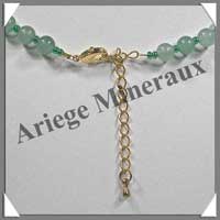 AGATE VERTE et AVENTURINE - Collier Compos - 5 Ovales 25x18 mm - 48 cm - C014