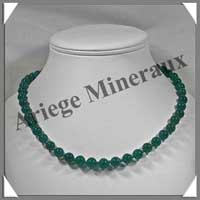 AGATE VERTE - Collier Perles de 8 mm - 43 cm - M001
