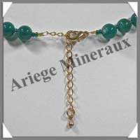 AGATE VERTE - Collier Perles de 8 mm - 43 cm - M001
