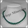 AGATE VERTE - Collier Perles de 8 mm - 43 cm - M002 Brsil