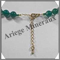 AGATE VERTE - Collier Perles de 8 mm - 43 cm - M002