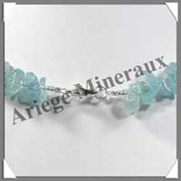 AIGUE MARINE  - Collier Baroque (Gros Morceaux) - 42 cm - M002