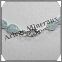 AIGUE MARINE - Collier Compos - Ovales 10x8 mm - 45 cm - C001