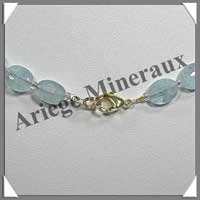 AIGUE MARINE - Collier Compos - Ovales 10x8 mm - 45 cm - C002