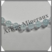 AIGUE MARINE - Collier Perles 6 mm - 50 cm - M002