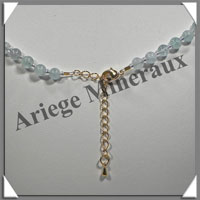 AIGUE MARINE - Collier Perles 6 mm - 49 cm - M003