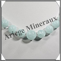 AIGUE MARINE - Collier Perles 6  12  mm en dgrad - 50 cm - M001