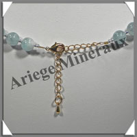 AIGUE MARINE - Collier Perles 8 mm - 50 cm - M001