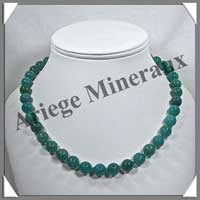 AMAZONITE Fonce - Collier Perles 12 mm - 47 cm - C001
