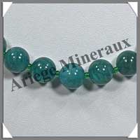 AMAZONITE Fonce - Collier Perles 12 mm - 47 cm - C001