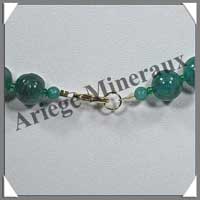 AMAZONITE Fonce - Collier Perles 12 mm - 47 cm - C001