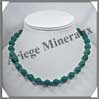 AMAZONITE Fonce - Collier Perles 4 et 12 mm en altern - 45 cm - C001 Prou