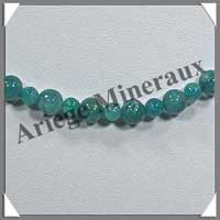 AMAZONITE Fonce - Collier Perles 4 et 6 mm en altern - 46 cm - C001