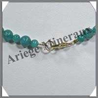 AMAZONITE Fonce - Collier Perles 4 et 6 mm en altern - 46 cm - C001