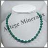 AMAZONITE Fonce - Collier Perles 4 et 8 mm en altern - 45 cm - C001 Prou
