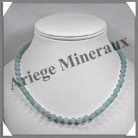 AMAZONITE Claire - Collier Perles 6 mm - 44 cm - C001
