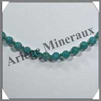 AMAZONITE Fonce - Collier Perles 6 mm - 45 cm - C002
