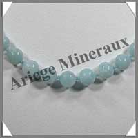 AMAZONITE Claire - Collier Perles 6 et 8 mm en dgrad - 44 cm - C002