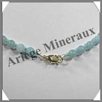 AMAZONITE Claire - Collier Perles 6 et 8 mm en dgrad - 44 cm - C002