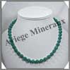 AMAZONITE Fonce - Collier Perles 8 mm - 46 cm - C002 Prou