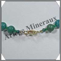 AMAZONITE Fonce - Collier Perles 8 mm - 46 cm - C002