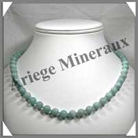 AMAZONITE Claire - Collier Perles 8 mm - 49 cm - M001