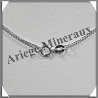 AMBRE - Collier Argent - 3 Cabochons - Caramel - 42 cm - L001