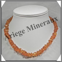 AMBRE - Collier Baroque - Citron - Petits Morceaux - 43 cm - L001