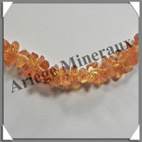 AMBRE - Collier Baroque - Citron - Petits Morceaux - 43 cm - L001