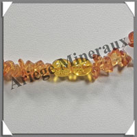 AMBRE - Collier Baroque - Citron - Petits Morceaux - 43 cm - L001