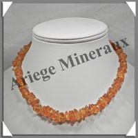 AMBRE - Collier Baroque - Citron - Petits Morceaux - 43 cm - L002