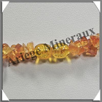 AMBRE - Collier Baroque - Citron - Petits Morceaux - 43 cm - L002