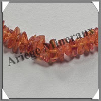 AMBRE - Collier Baroque - Caramel - Petits Morceaux - 43 cm - L003