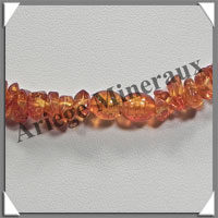 AMBRE - Collier Baroque - Caramel - Petits Morceaux - 43 cm - L003